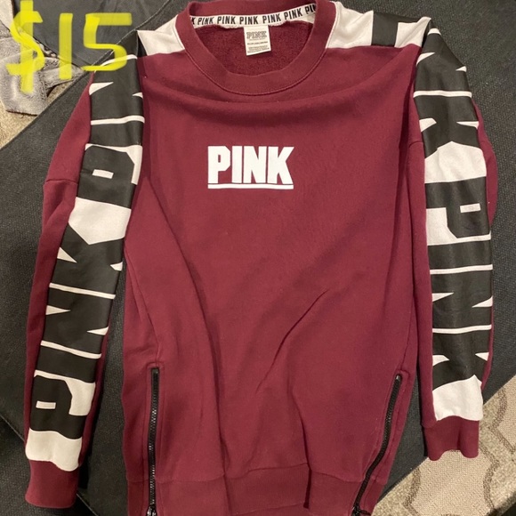 Pink Victoria secret burgundy sweater!! - Picture 1 of 2
